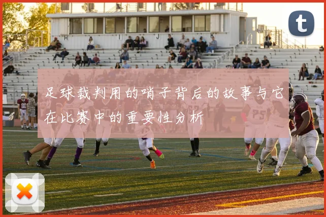 足球裁判用的哨子背后的故事与它在比赛中的重要性分析